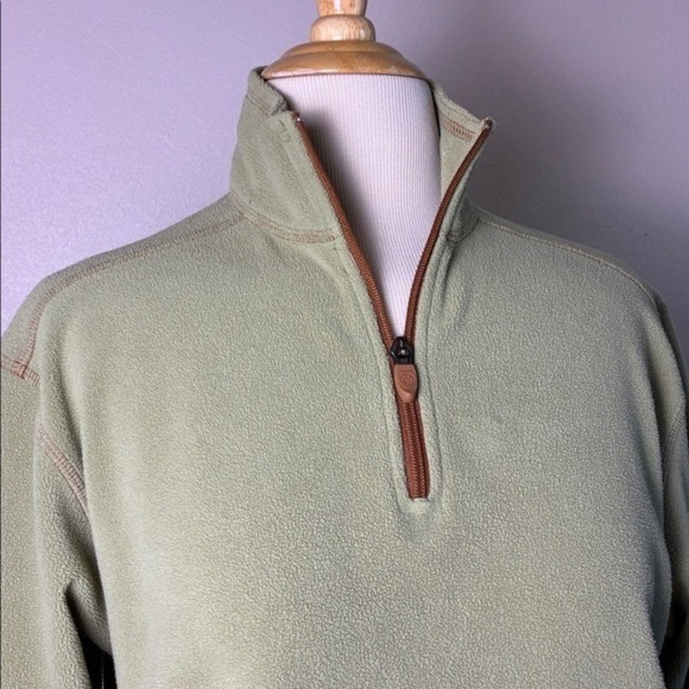 LIFE IS GOOD Women Small Sage Green Quarter Zip Pullover‎ Cozy Fleece Sweatshirt - Picture 2 of 10
